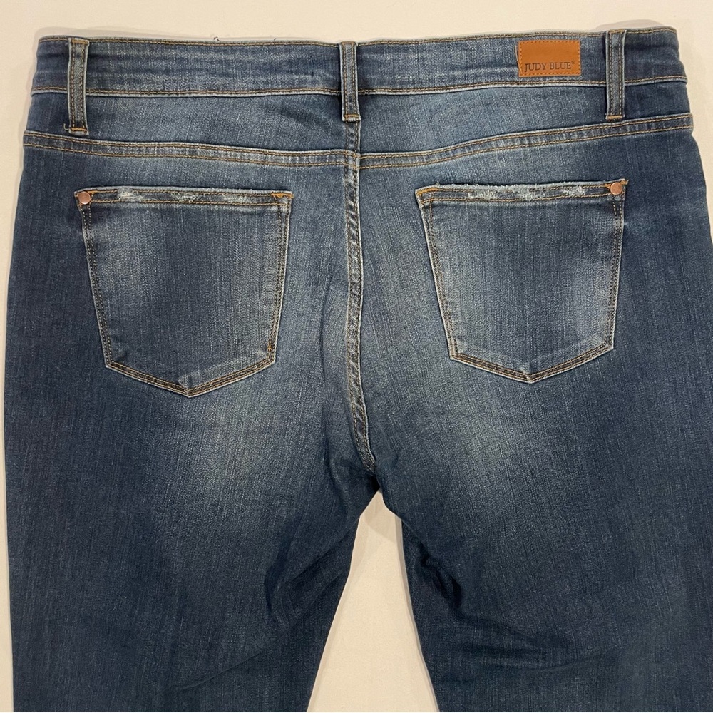 Judy Blue Boyfriend Fit Jeans Womens 15/32 Mid Rise Distressed Medium JB8284md - Picture 3 of 5
